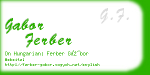 gabor ferber business card